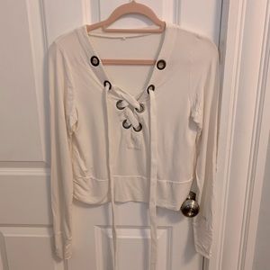 ALO Yoga Cropped Tie Top